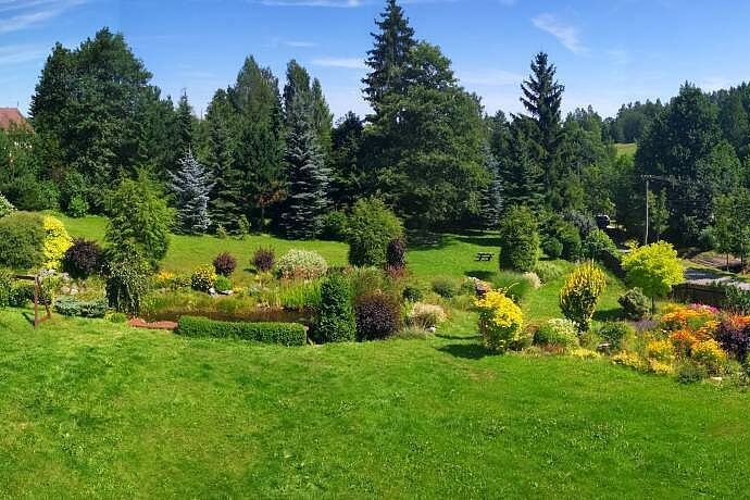 pohled z balkonu chata Marjánka